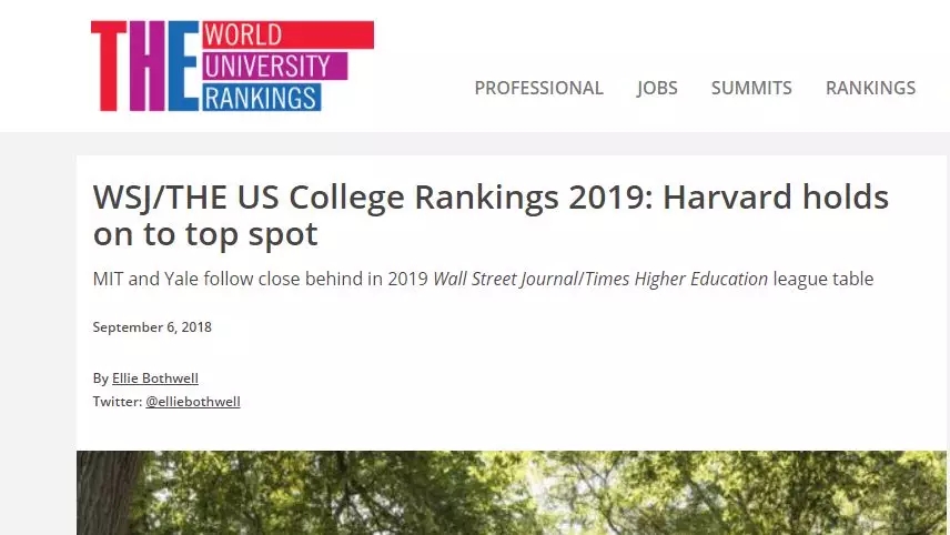 美国留学|美国大学排名